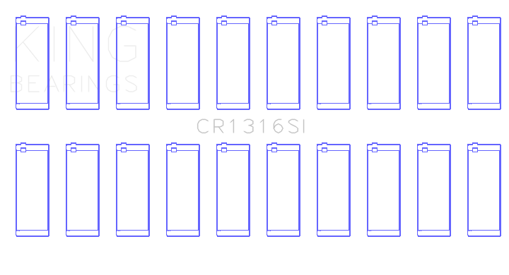 King Engine Bearings Ford 415 (Od+.002in) (Size +0.50mm) Connecting Rod Bearing Set - CR1316SI0.5