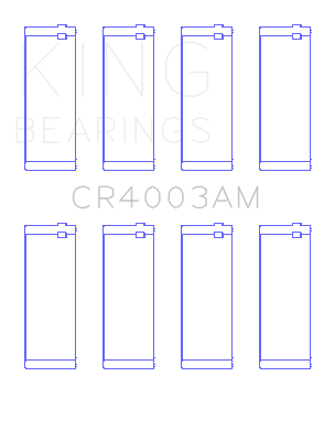 King Engine Bearings Saab B20/B20E/B202/Bz20 (Size +0.50mm) Connecting Rod Bearing Set - CR4003AM0.5