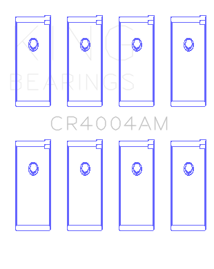 King Engine Bearings Isuzu 4Xc1/4Xc1T (Size +0.75mm) Connecting Rod Bearing Set - CR4004AM0.75