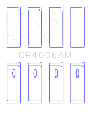King Engine Bearings Renault R-18 (Size +0.75mm) Connecting Rod Bearing Set - CR4006AM0.75