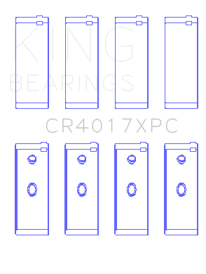 King Engine Bearings Opel 1.8/2.0 X18/20Xe (Size STDX) Connecting Rod Bearing Set - CR4017XPCSTDX