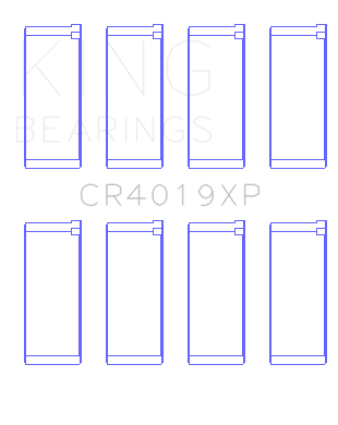 King Renault F8Q 784/F7R/F1N (Size STD) Performance Rod Bearing Set - CR4019XP