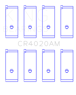 King Engine Bearings Suzuki G-13 (Size +0.50mm) Connecting Rod Bearing Set - CR4020AM1.5
