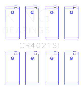 King Engine Bearings Escort 1.9 1987/89 (Size +1.0mm) Connecting Rod Bearing Set - CR4021SI1.0