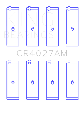 King Engine Bearings Toyota 3E (Size +1.0mm) Connecting Rod Bearing Set - CR4027AM1.0