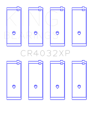King Toyota 4AGE/4AGZE 16V 1.6L 0.25 Oversized Tri-Metal Performance Rod Bearing Set - CR4032XP0.25