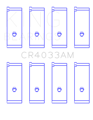 King Acura SOHC 16 Valve / Honda SOHC 16 Valve/DOHC 16 Valve (Size +0.25) Rod Bearing Set - CR4033AM0.25