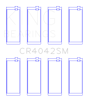 King Engine Bearings BMW 318 M40B16/M40B18/M42B18/M43B16 (Size +0.25mm) Connecting Rod Bearing Set - CR4042SM0.25