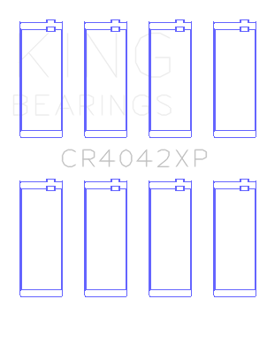 King Engine Bearings BMW M40/M42/M43/M44 1.6L/1.8L/1.9L (Size +0.25mm) Connecting Rod Bearing Set - CR4042XP0.25