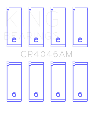 King Acura D16A1 (Size STD) Rod Bearing Set - CR4046AM