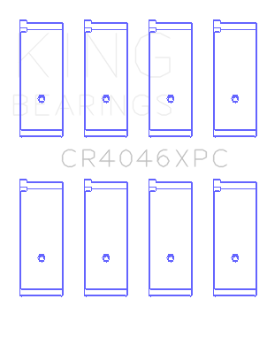 King Honda B20B4 / B20Z2 / D16 Series / ZC 16V (Size STD) pMaxKote Performance Rod Bearing Set - CR4046XPC