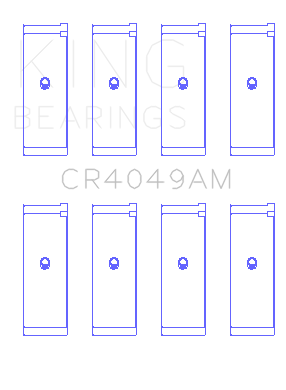 King Engine Bearings Mitsubishi 4G15/G15B/G4Dj (Size +0.75mm) Connecting Rod Bearing Set - CR4049AM0.75