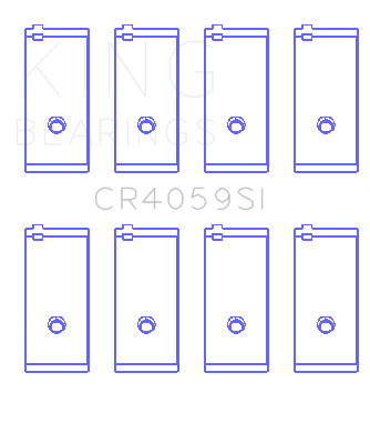 King Engine Bearings General Motors 138Ci 2.3L L40/Ld2 16V (Size +0.75mm) Connecting Rod Bearing Set - CR4059SI0.75