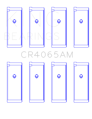 King 91-04 Nissan 146CI/2.4L KA24DE L4 / 89-97 146CI/2.4L KA24E L4  (Size +1.50) Rod Bearing Set - CR4065AM1.5