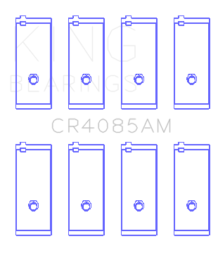 King Engine Bearings Toyota 2T/3T/3T-G/4T-G (Size +0.25mm) Connecting Rod Bearing Set - CR4085AM0.25