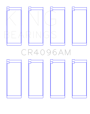 King Engine Bearings Mazda Fe/G6/F8 (Size +1.0mm) Connecting Rod Bearing Set - CR4096AM1.0