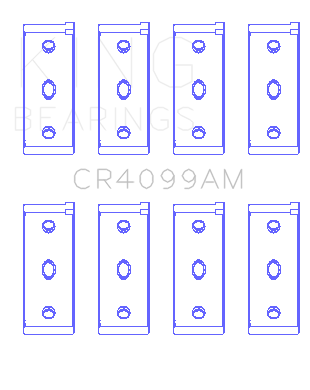 King Engine Bearings Fiat Tempra / 146 (Size STD) Rod Bearing Set - CR4099AM-STD