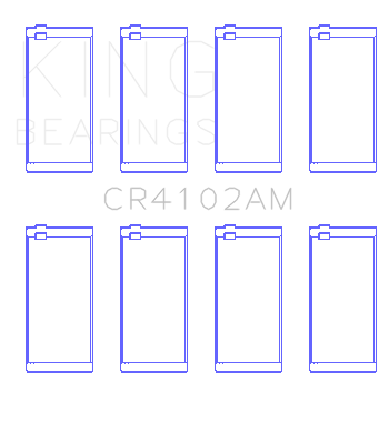 King Engine Bearings Toyota 2L (Size +1.0mm) Connecting Rod Bearing Set - CR4102AM1.0