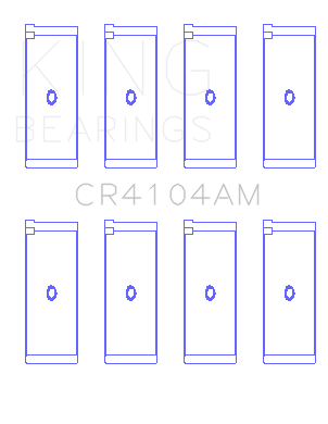King Engine Bearings Audi ABB/ABM/ADP/PP/RN Connecting Rod Bearing Set - CR4104AM