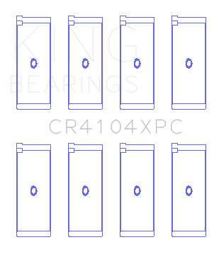 King Audi/VW 83-03 1.6L/1.8L/2.0L (Size STDX) Performance Coated Rod Bearing Set - CR4104XPCSTDX