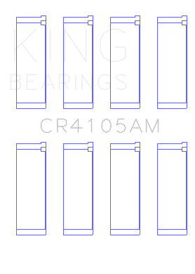 King Mazda FS-DE L4/FP L4/FS L4  DOHC 16 Valve (Size +0.5) Rod Bearing Set - CR4105AM0.5