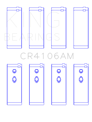 King Daewoo/GM/Isuzu/Opel/Vauxhall (Size 0.5) Rod Bearing Set - CR4106AM0.5