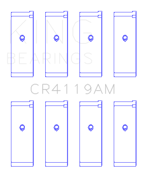 King Mitsubishi 4G93 (Size STD) Performance Rod Bearing Set - CR4119AM