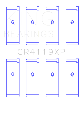 King Mitsubishi 4G91/4G92/4G93 16V (Size 0.25mm) XP - Series Performance Rod Bearing Set - CR4119XP0.25