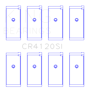 King Engine Bearings Mitsubishi 4G63/64 DOHC (Size +0.75mm) Connecting Rod Bearing Set - CR4120SI0.75