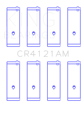King Engine Bearings Toyota 7Afe/DOHC (Size +1.0mm) Connecting Rod Bearing Set - CR4121AM1.0