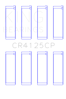 King Subaru EJ20/EJ22/EJ25 (Including Turbo) (0.75 Oversized) Performance Rod Bearing - Set of 4 - CR4125CP0.75
