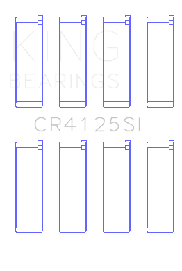 King Subaru EJ15/EJ16/EJ18/EJ20/EJ22/EJ25 (Size 0.25mm) Silicone Bi-Metal Alum Rod Bearing Set - CR4125SI0.25