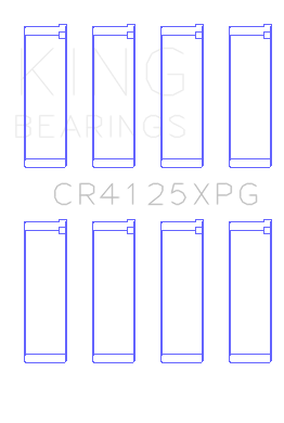 King Subaru EJ20/EJ22/EJ25 (Suites 52mm Journal Size) Tri-Metal Perf Rod Bearing Set - Size STDX - CR4125XPGSTDX