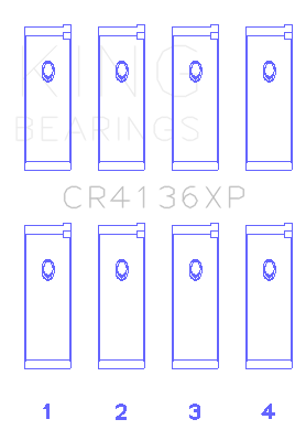 King Nissan SR20DE/DET RWD (2.0L) Performance Rod Bearing Set - Size STDX - CR4136XPSTDX