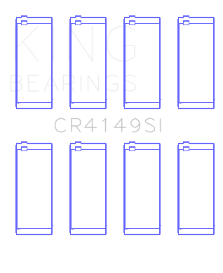 King Engine Bearings G.M.C. Saturn (Size +1.0mm) Connecting Rod Bearing Set - CR4149SI1.0