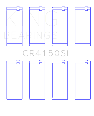 King Engine Bearings Ford ZETec 1.6/1.8/2.0 (Size +1.0mm) Connecting Rod Bearing Set - CR4150SI1.0