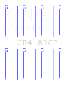 King Engine Bearings VW Abl/Aey/Agr/Ahh/Ahu (Size +0.75mm) Connecting Rod Bearing Set - CR4182CP0.75