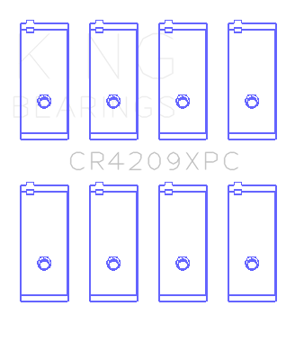 King Engine Bearings Toyota 3Sgte/16V 2.0L (Size STDX) Connecting Rod Bearing Set - CR4209XPCSTDX