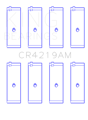 King Engine Bearings Toyota 1Rz (Size +0.75mm) Connecting Rod Bearing Set - CR4219AM0.75