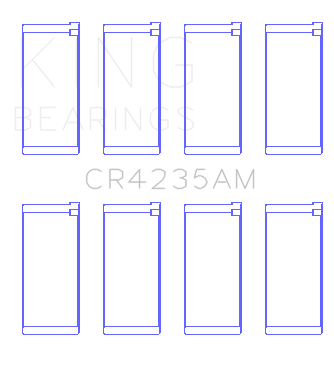 King Hyundai 2.0L G4GC (Size +0.25mm) Con Rod Bearing Set - CR4235AM0.25