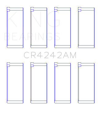 King Honda 97ci 1.6L L4 B16A2/B16A3 (Size STD) Rod Bearing Set - CR4242AM