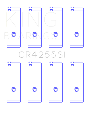 King Engine Bearings G.M.C. /Quard 4 1996/Up (Size +0.50mm) Connecting Rod Bearing Set - CR4255SI0.5