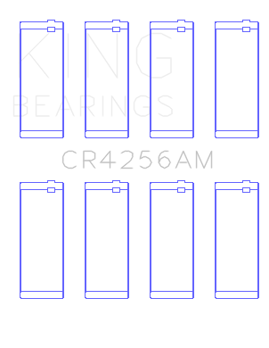 King Engine Bearings Dodge/Chrysler 148Ci Edz Srt 4 Turbo 2003-2009 (Size +1.0mm) Conrod Bearing Set - CR4256AM1.0