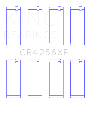 King 03-05 Dodge Neon SRT4 2.4L (Size 0.25 Oversized) Performance Rod Bearing Set - CR4256XP0.25