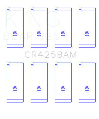 King Engine Bearings Honda D13A2/Ev2 (Size +0.25mm) Connecting Rod Bearing Set - CR4258AM0.25