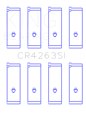King Engine Bearings Toyota 1Zz-Fe 1.4L/1.6L (Size +0.75mm) Connecting Rod Bearing Set - CR4263SI0.75