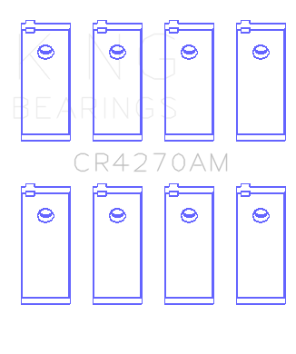 King Fiat 1.2L/1.4L (Size ,020) Rod Bearing Set - CR4270AM020