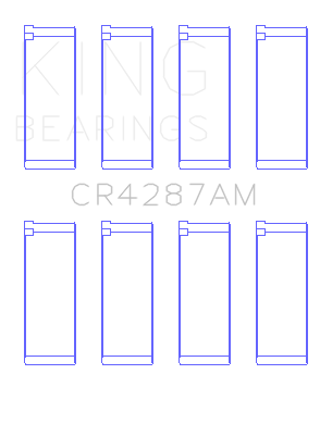 King Engine Bearings Honda B18C1/B18C5 (Size +0.25mm) Connecting Rod Bearing Set - CR4287AM0.25
