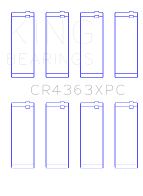 King GM 134 DOHC Ecotec 2.2L Connecting Rod Bearing Set - CR4363XPC
