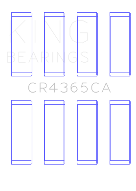 King Engine Bearings Ford ZETec S/Ecoboost1.6 (Size +0.50mm) Connecting Rod Bearing Set - CR4365CA0.5